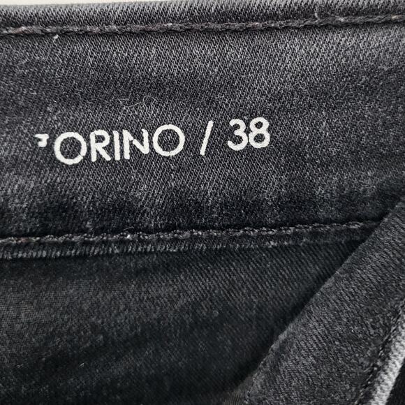 Fidelity Denim Torino Black Slim Jeans 5-Pockets Zipper Button Fly Men's Size 38 - Picture 4 of 11